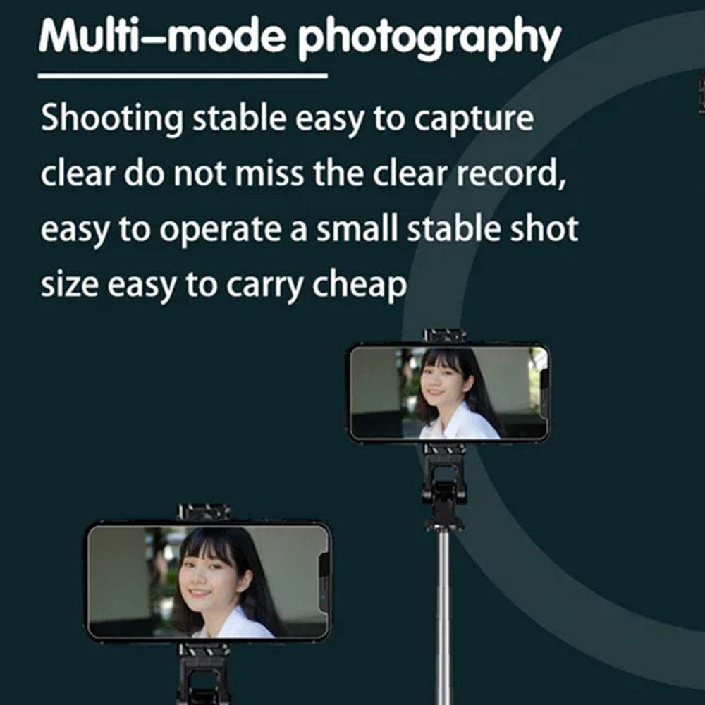 Selfie Stick Bluetooth Techsuit K03, Универсален, Черен