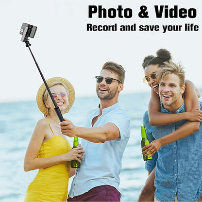 Selfie Stick Bluetooth Techsuit K22, Универсален, Черен