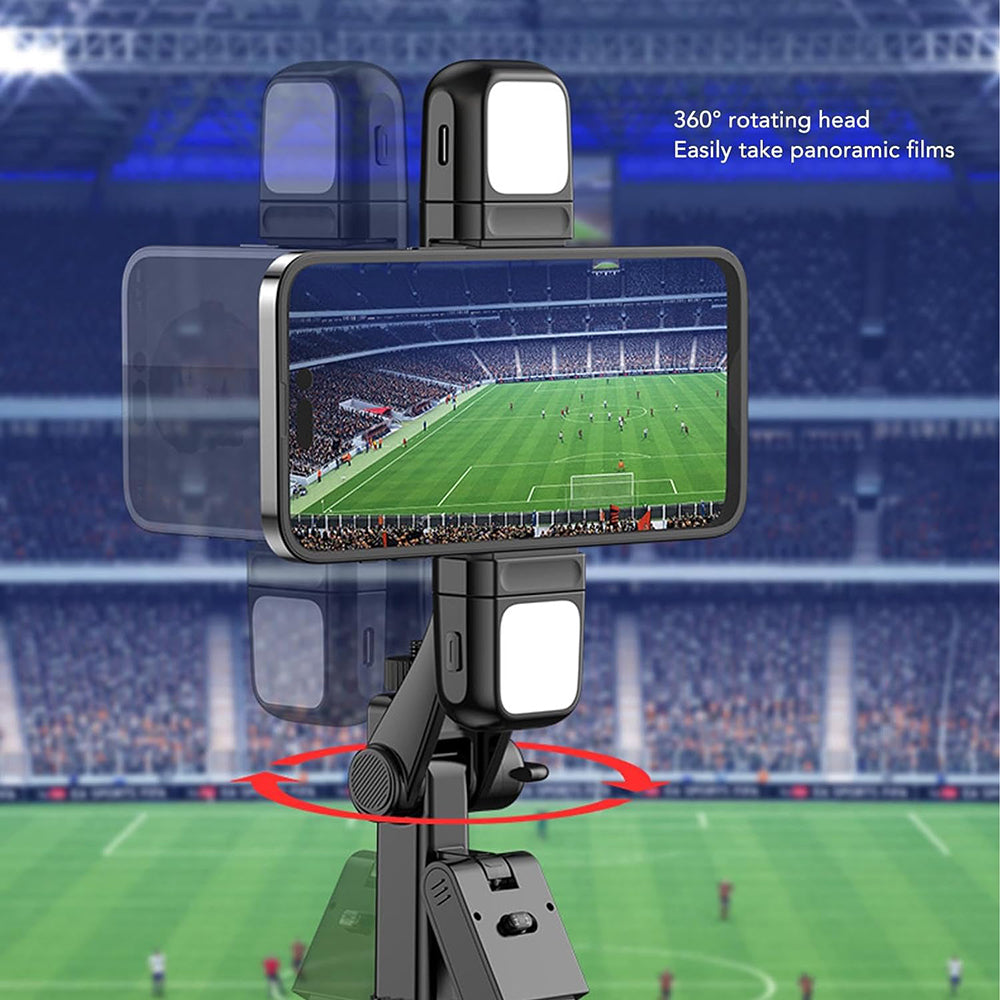 Selfie Stick Bluetooth Techsuit K30S, Универсален, Черен