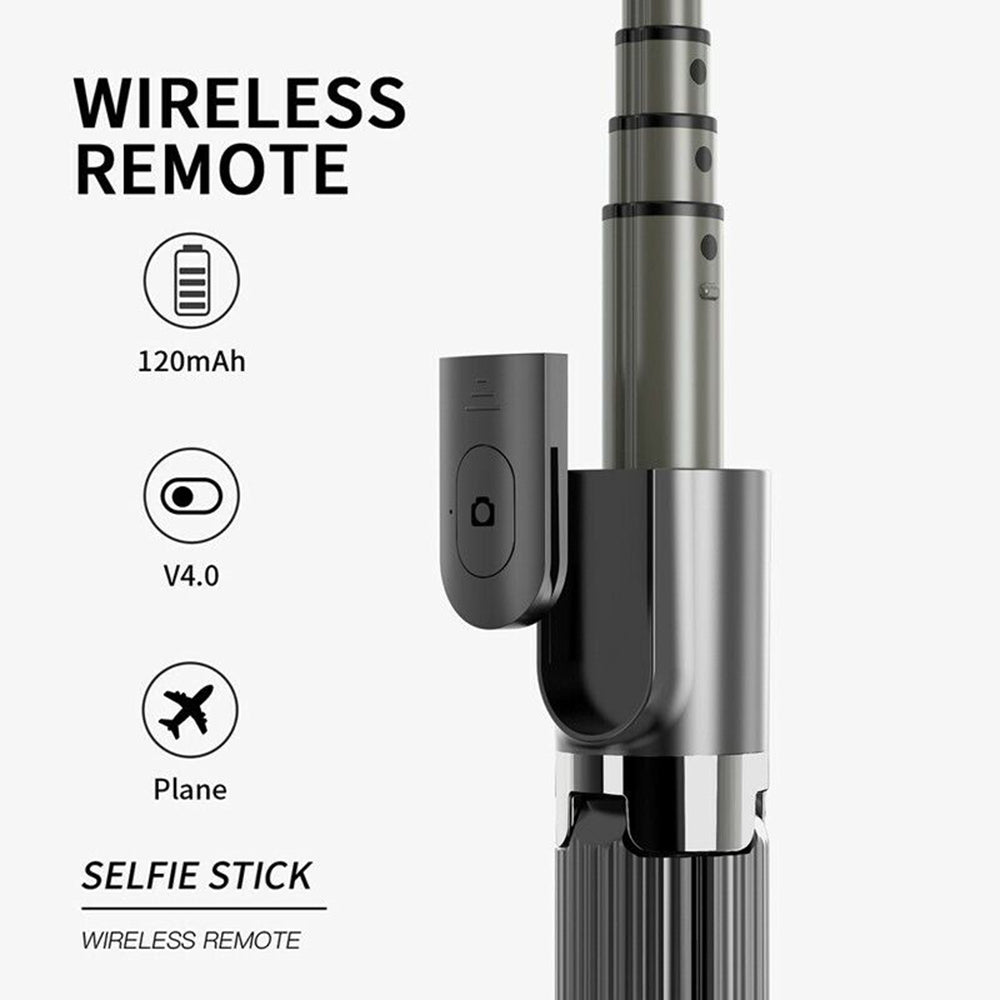 Selfie Stick Bluetooth Techsuit L08, Универсален, Черен