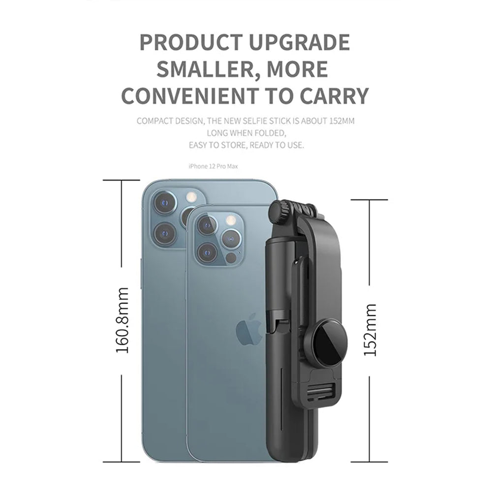 Selfie Stick Bluetooth Techsuit L10, Универсален, Черен