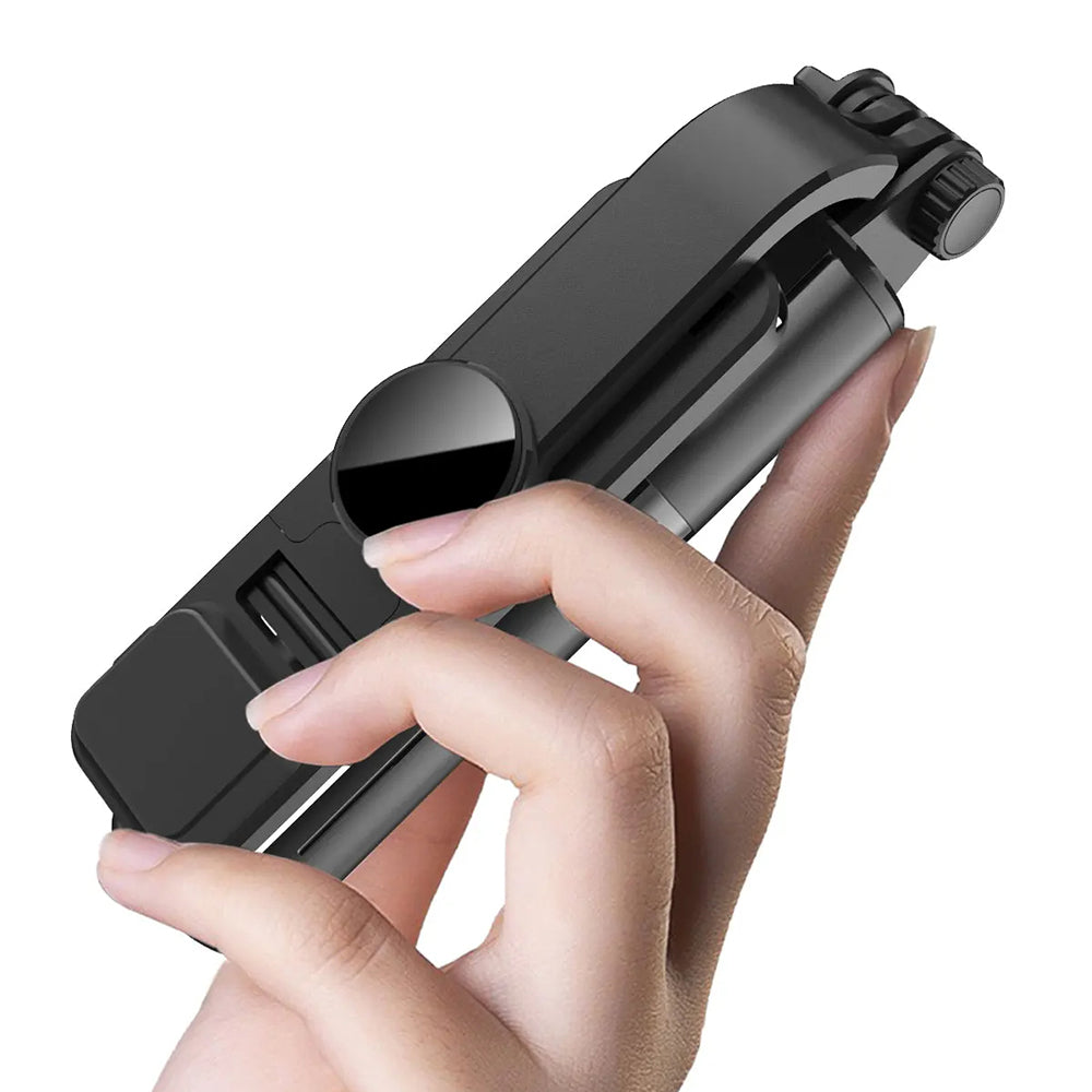 Селфи стик Bluetooth Techsuit L10s, Универсален, Черен