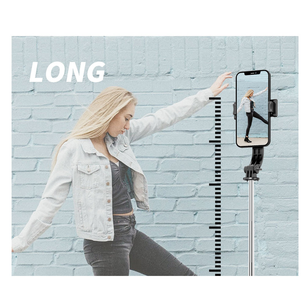 Селфи стик Bluetooth Techsuit L13, Универсален, Черен