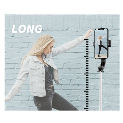 Селфи стик Bluetooth Techsuit L13, Универсален, Черен