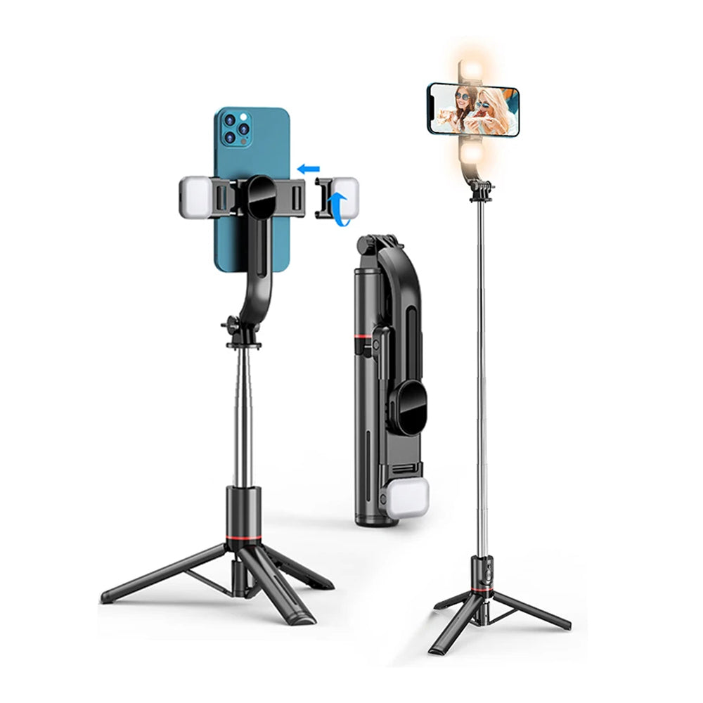 Selfie Stick Bluetooth Techsuit L13d, Универсален, Черен