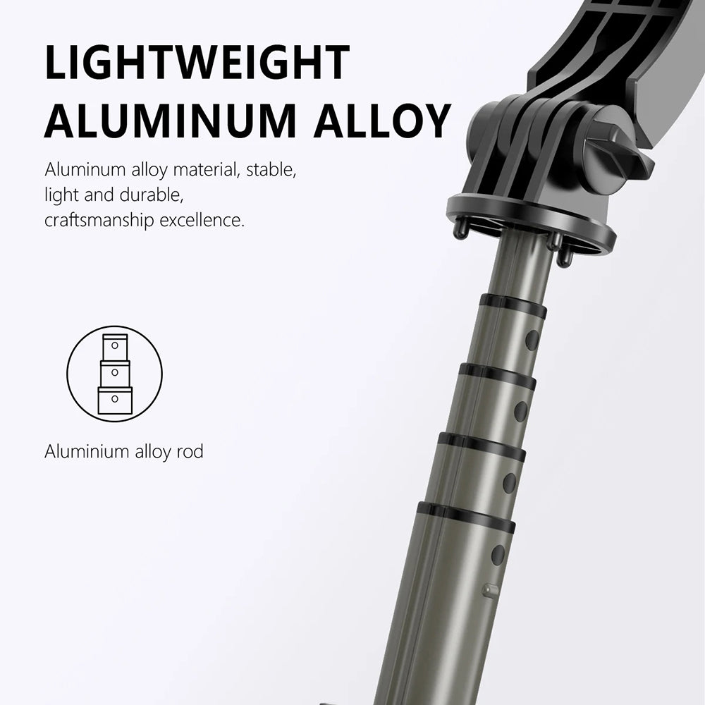 Селфи стик Bluetooth Techsuit Q03s, Универсален, Черен