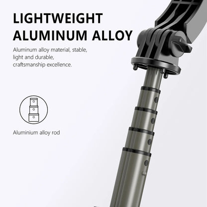 Селфи стик Bluetooth Techsuit Q03s, Универсален, Черен