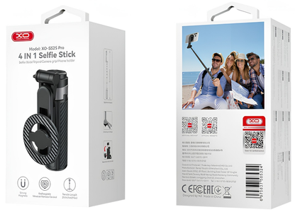 Селфи стик Bluetooth XO Design SS25 Pro, универсален, черен