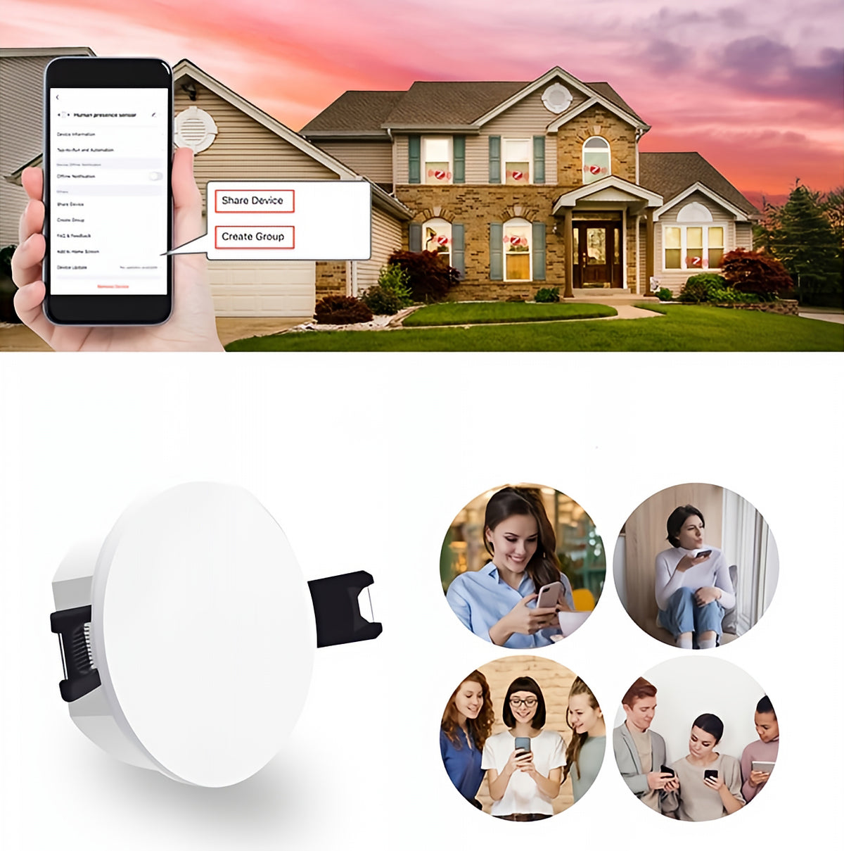Сензор за присъствие Moes ZSS-QY-HP, ZigBee