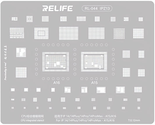 Сита BGA Relife RL-044 IPZ13 за Apple iPhone 14 / 14 Plus / 14 Pro / 14 Pro Max, CPU