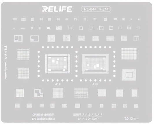 Сита BGA Relife RL-044 IPZ14 за Apple iPhone 15, CPU