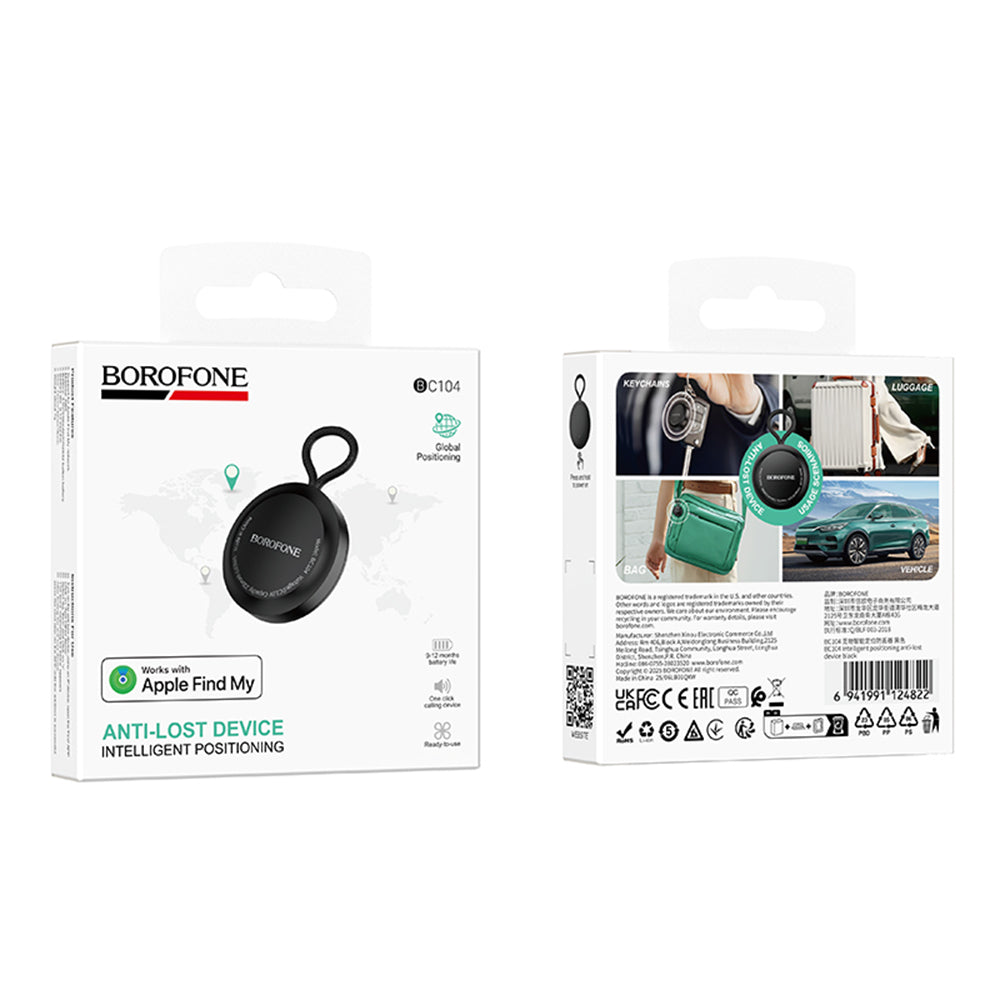 Borofone SmartTag BC104 за iOS Series, Черен