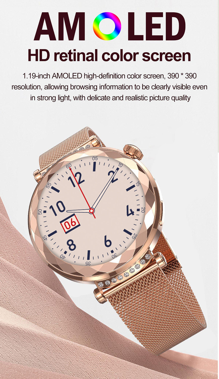 Blavec W19 LIANA Smartwatch, Rose Gold