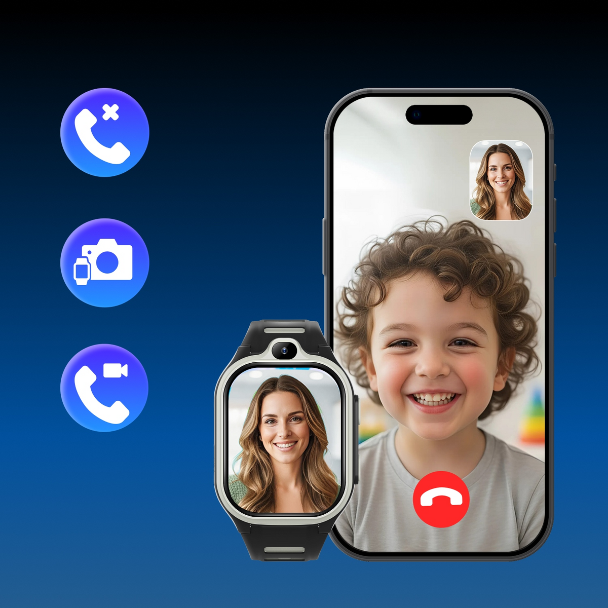 Смартчасовник Forever Kids Boost KW-530 Call, Черен