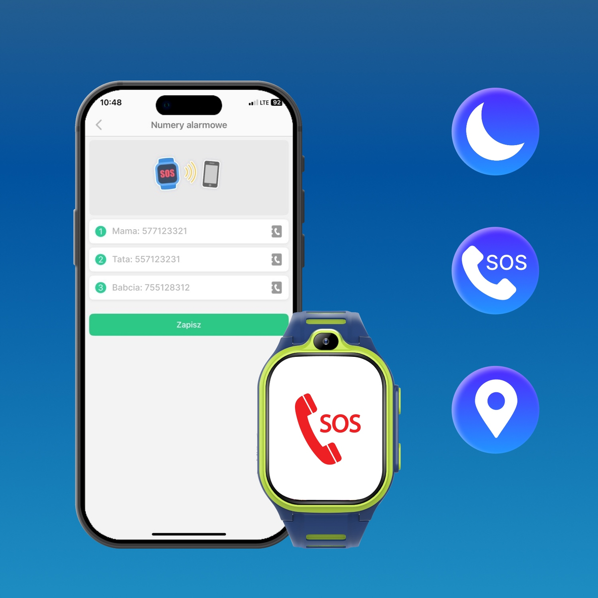 Смартчасовник Forever Kids Boost KW-530 Call, Син