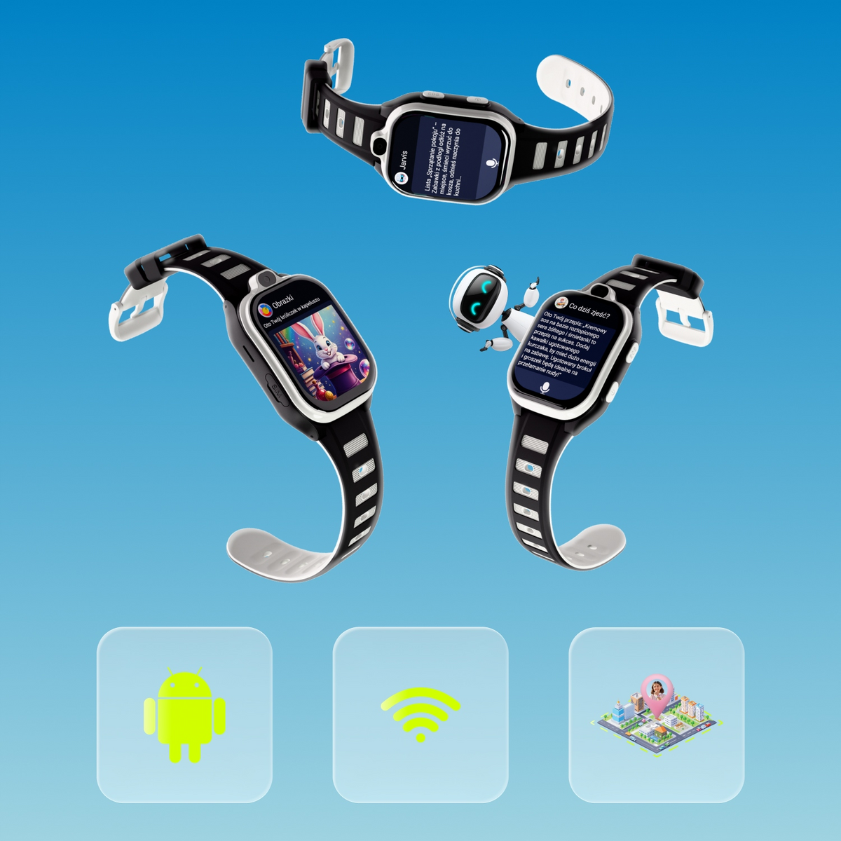Смартчасовник Forever Kids Boost KW-530 Call, Черен