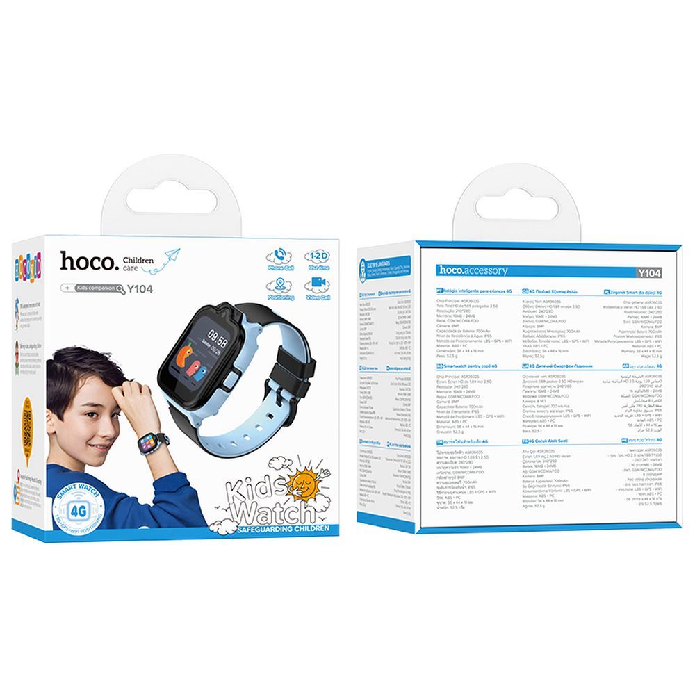 HOCO Y104 Kids Call Smartwatch, Blue