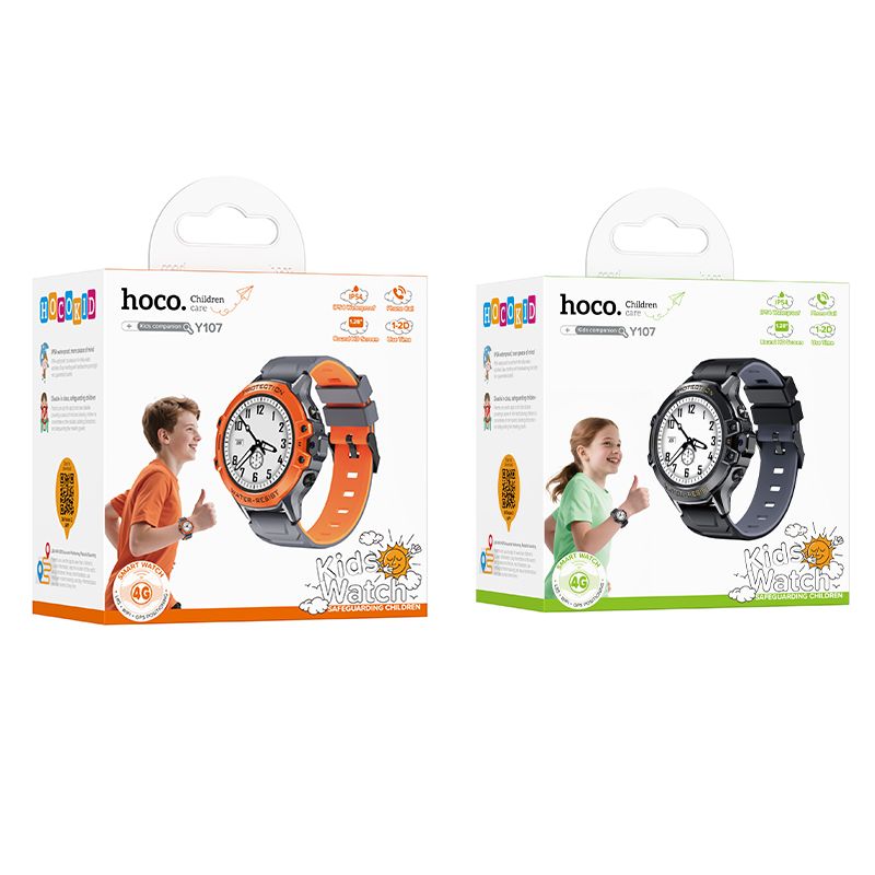 Smartwatch HOCO Y107 Kids Call, Черен