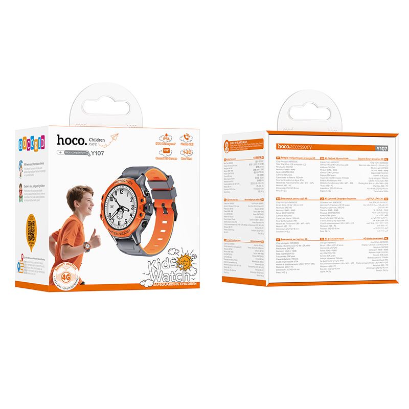 Smartwatch HOCO Y107 Kids Call, Оранжев