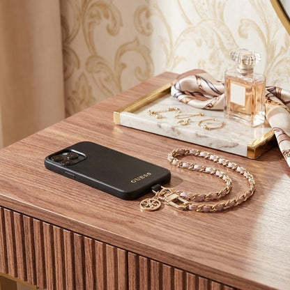 Връзка за телефон Guess Saffiano 4G Charm, Черен