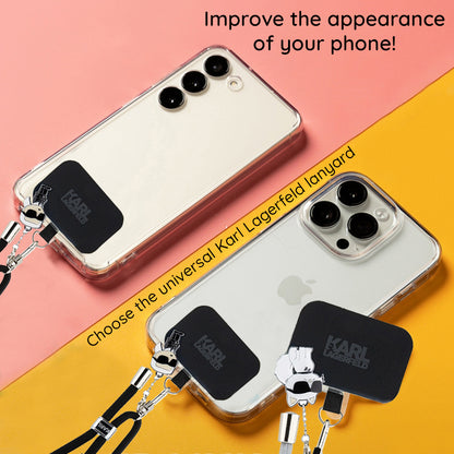 Връзка за телефон Karl Lagerfeld Ikonik Karl, Универсална, Черна