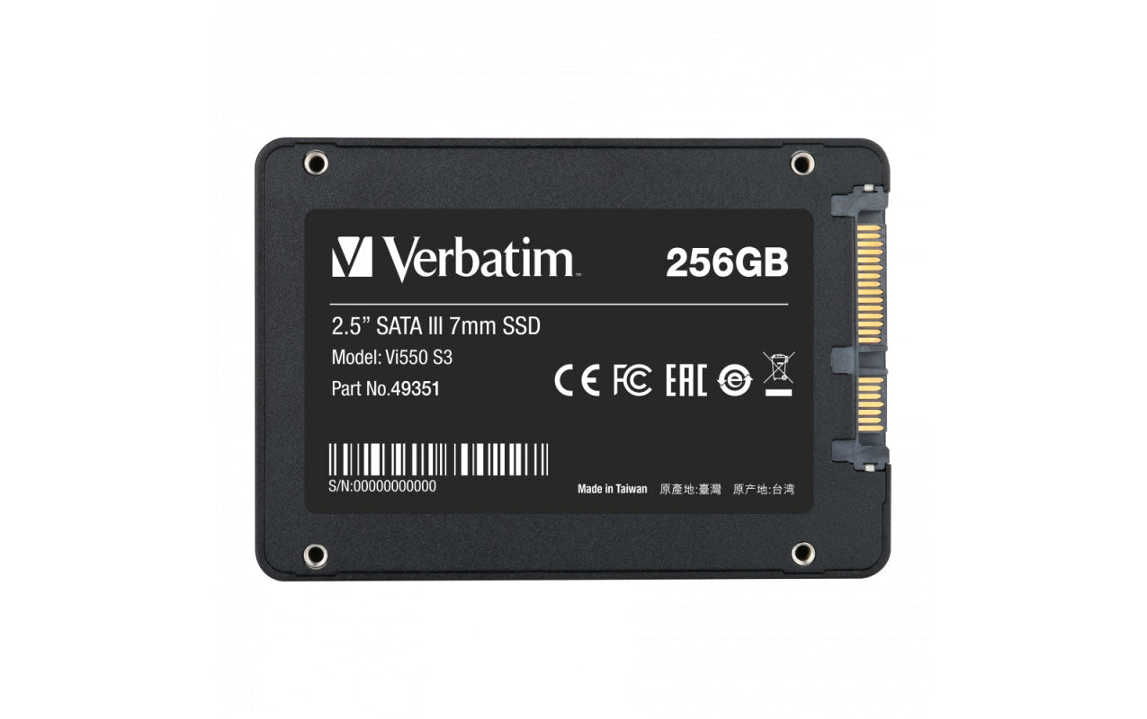 Твърдотелен диск (SSD) Verbatim VI550 S3, 256GB, 2.5 инча, SATA III 49351