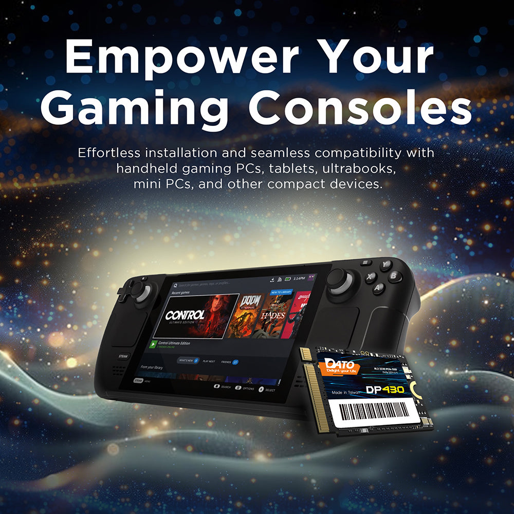 Solid State Drive (SSD) Dato DP430, NVME M.2 2230, PCIE Gen4x4, 1TB, Черен DP430SSD-1TB