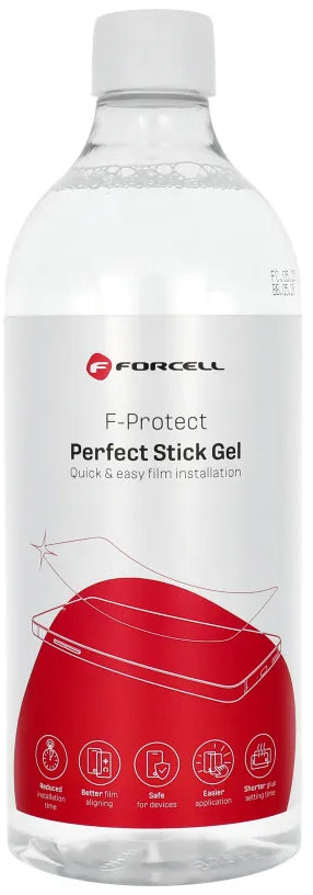Разтвор Gel Forcell Perfect Stick за прилагане на защитно фолио от пластмаса / силикон, 1л