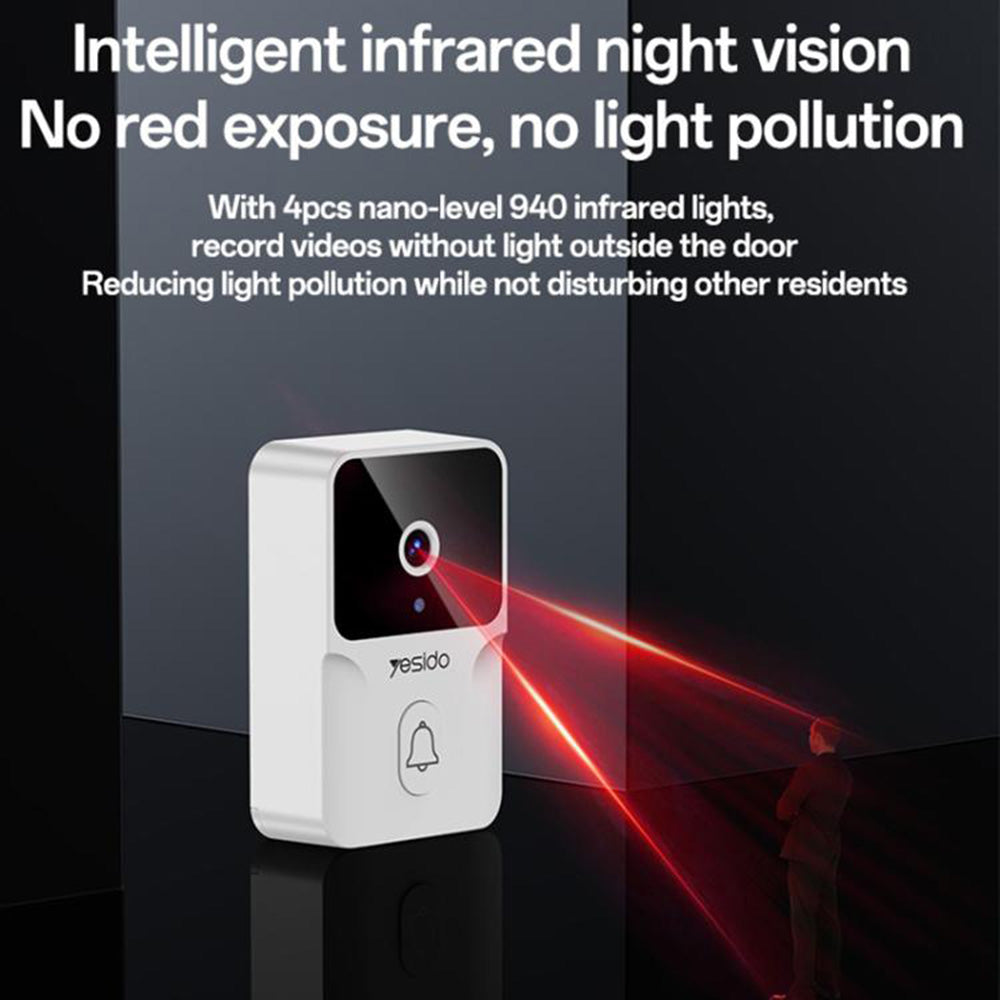 Звънец Yesido KM27, Wi-Fi, 2K, Бял