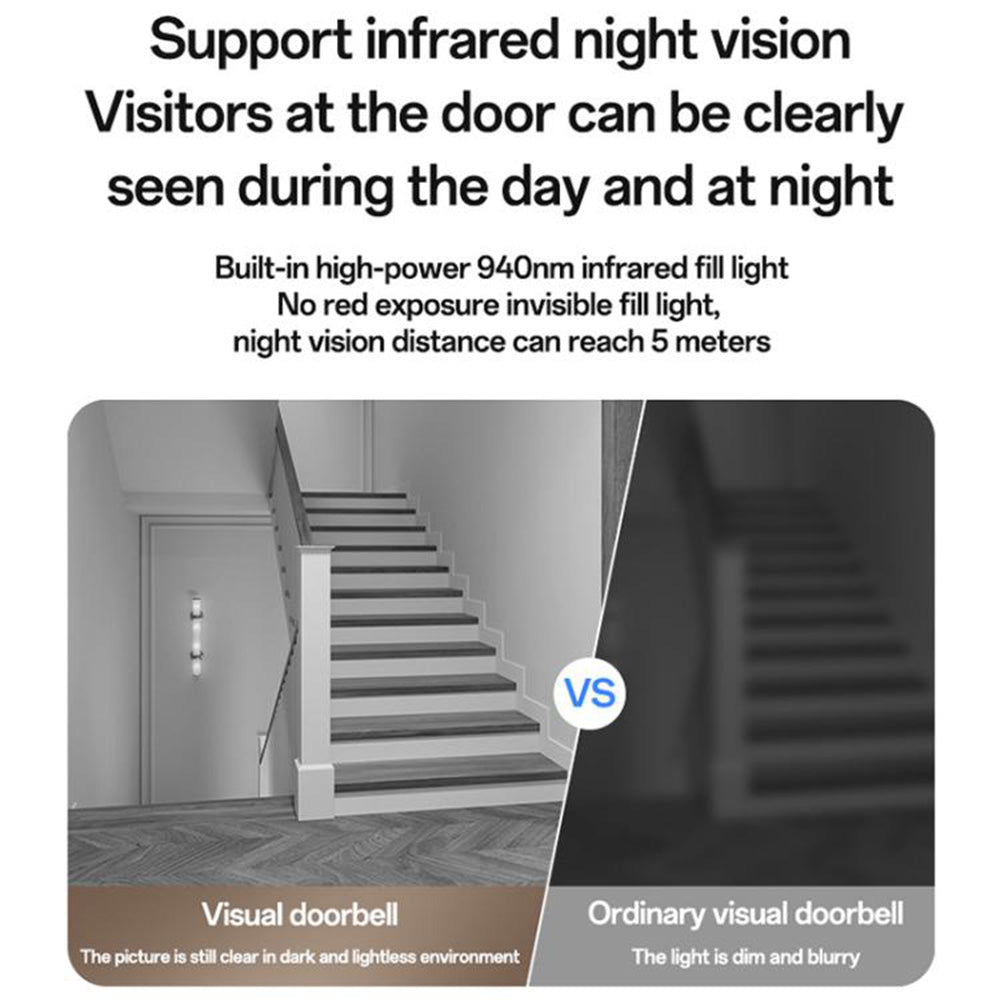 Звънец Yesido KM27, Wi-Fi, 2K, Бял