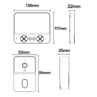 Звънец Yesido KM27, Wi-Fi, 2K, Бял