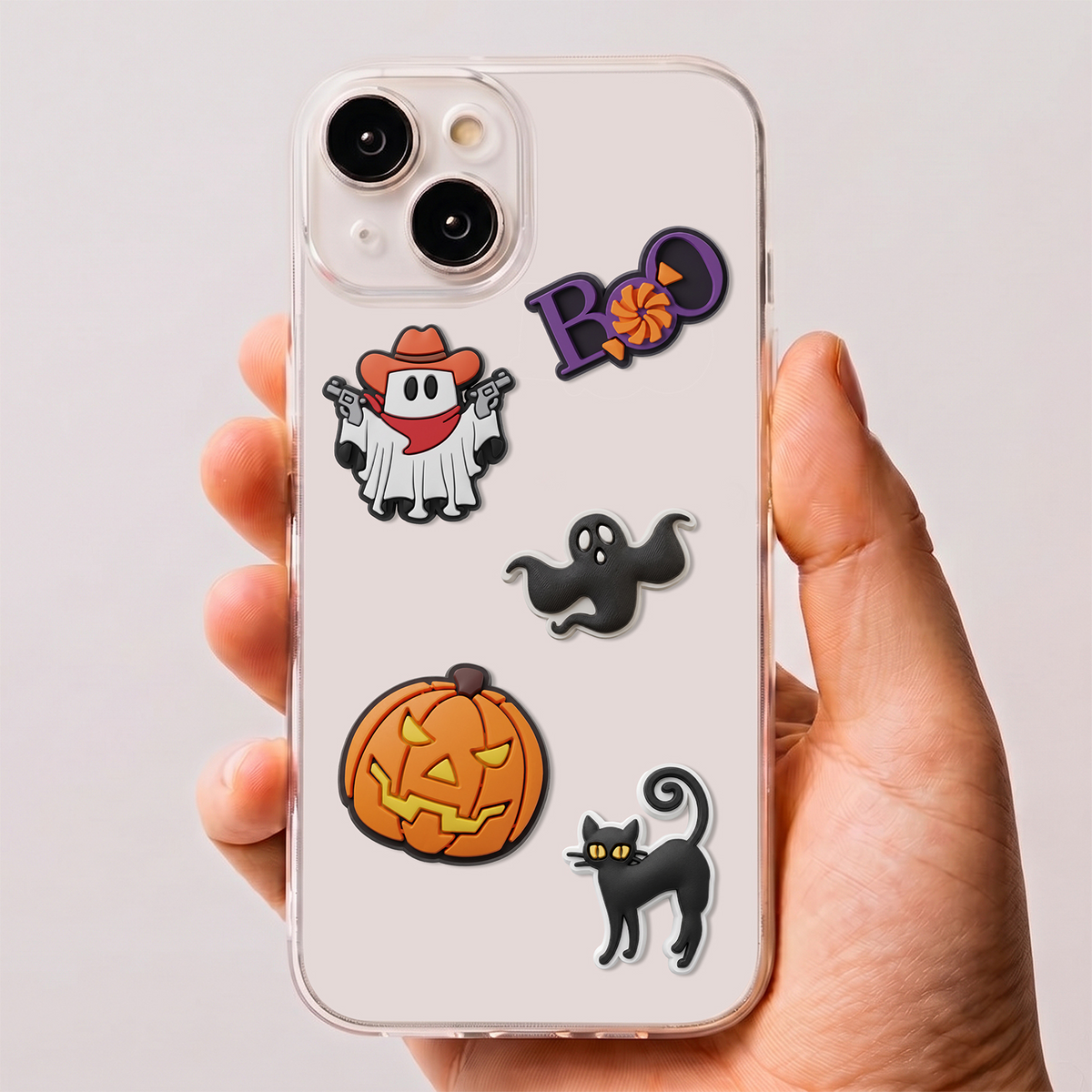 3D стикери OEM Boo за калъф за телефон/таблет, комплект от 5 броя, многоцветни