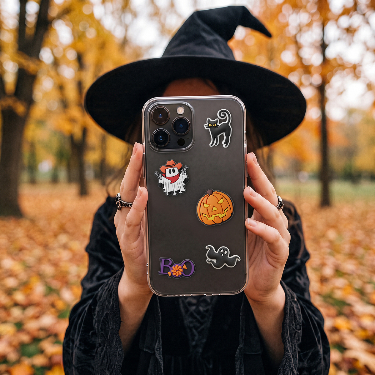3D стикери OEM Boo за калъф за телефон/таблет, комплект от 5 броя, многоцветни