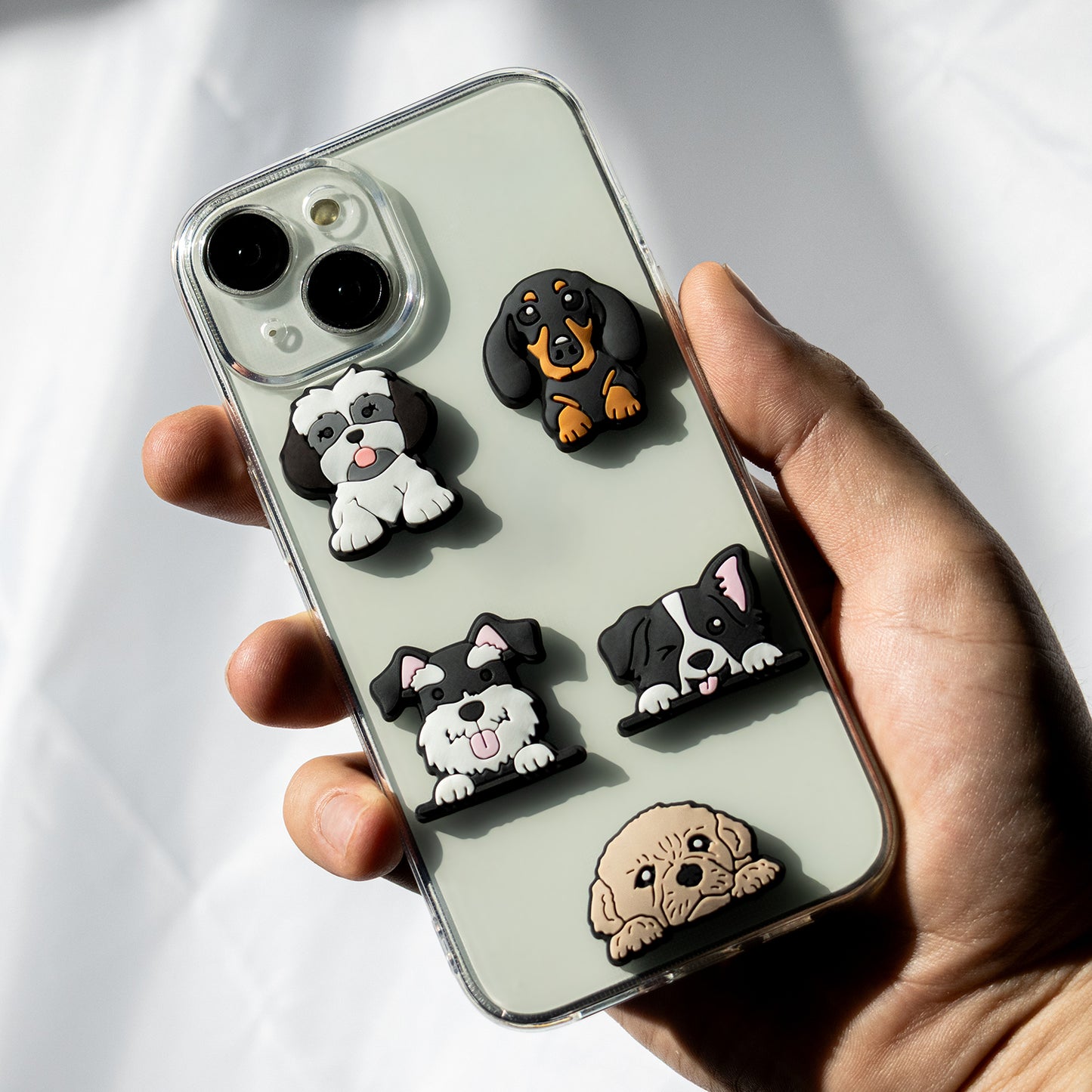 3D стикер OEM Dog за калъф за телефон / таблет, комплект от 5 броя, многоцветен