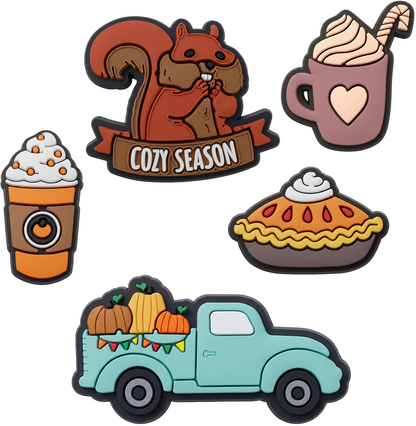 3D стикери OEM Pumpkin Spice за калъф за телефон/таблет, комплект от 5 броя, многоцветни
