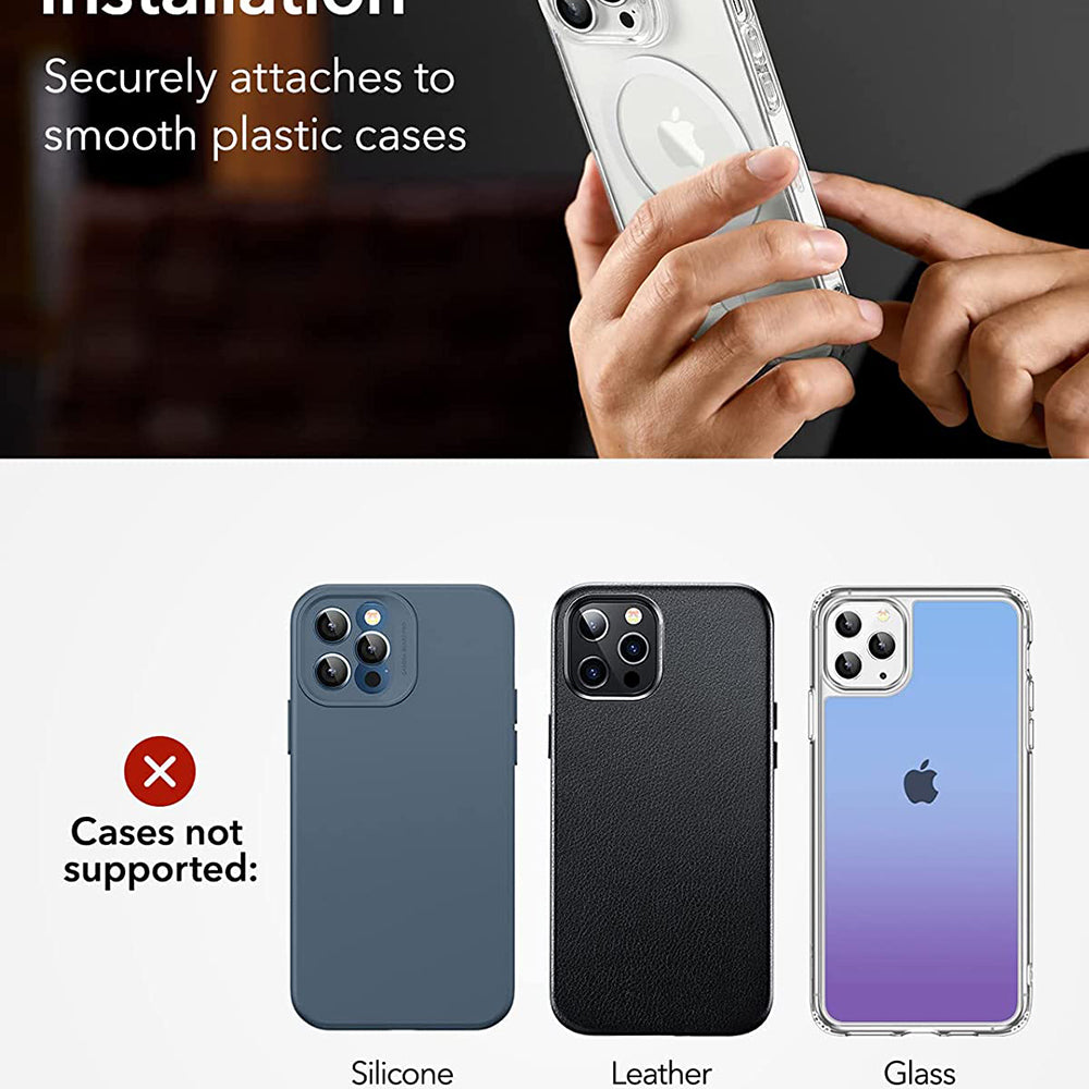 Метален стикер ESR HaloLock, Комплект 2 броя, Бял