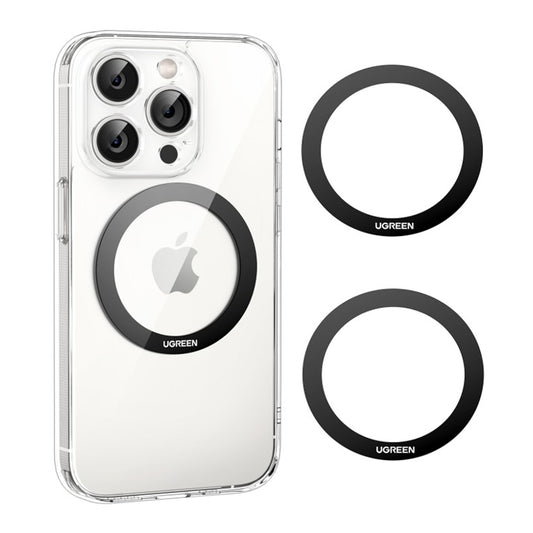 Метален стикер UGREEN LP428 (25766), Комплект 2 броя, Черен