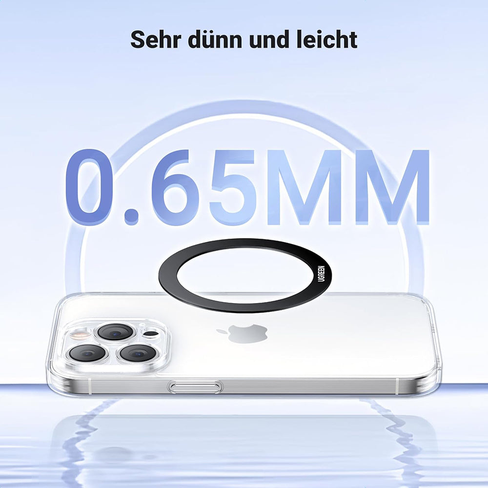 Метален стикер UGREEN LP428 (25766), Комплект 2 броя, Черен