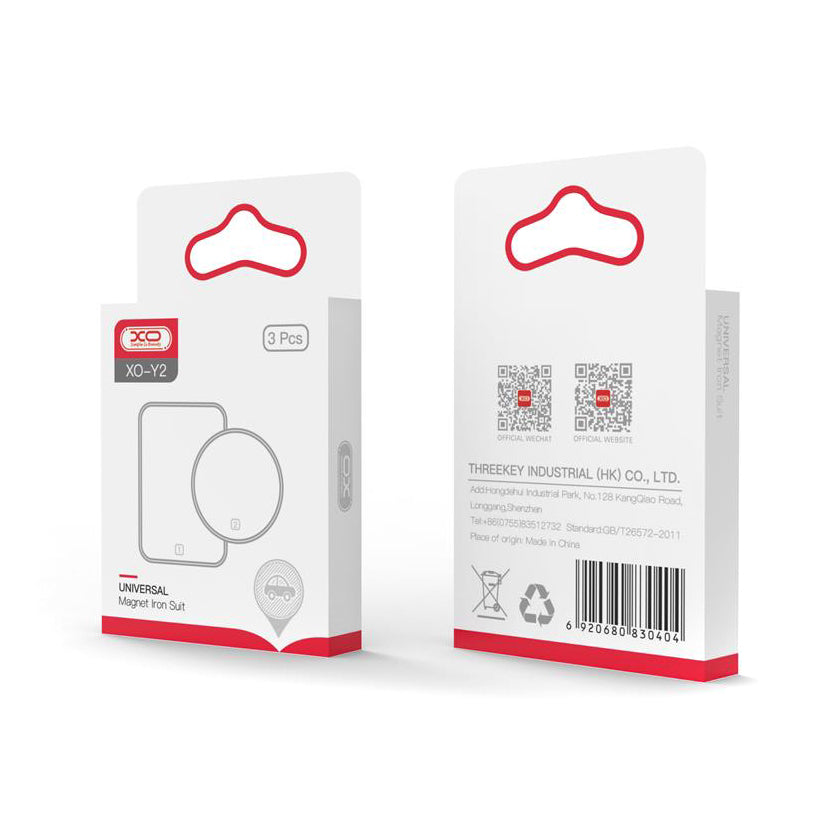 Metallic Sticker XO Design Y2 3in1, Silver