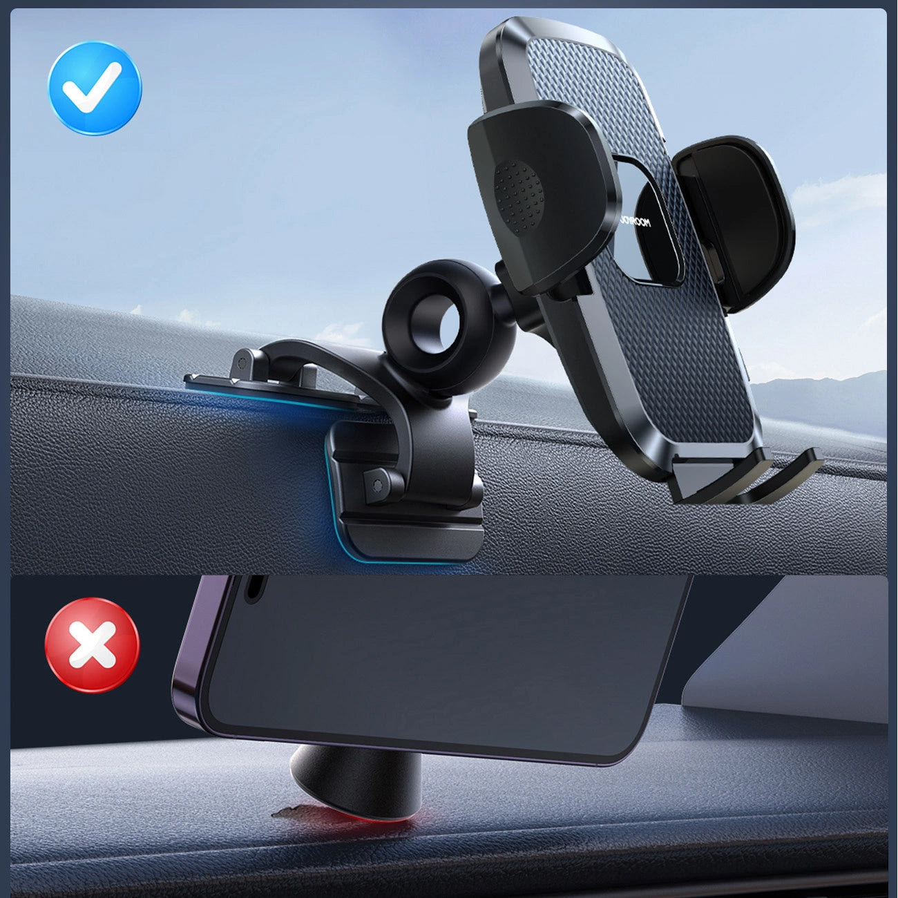 Автомобилна стойка Joyroom JR-ZS259-3 Dash, 4.7inch - 6.9inch, Черен