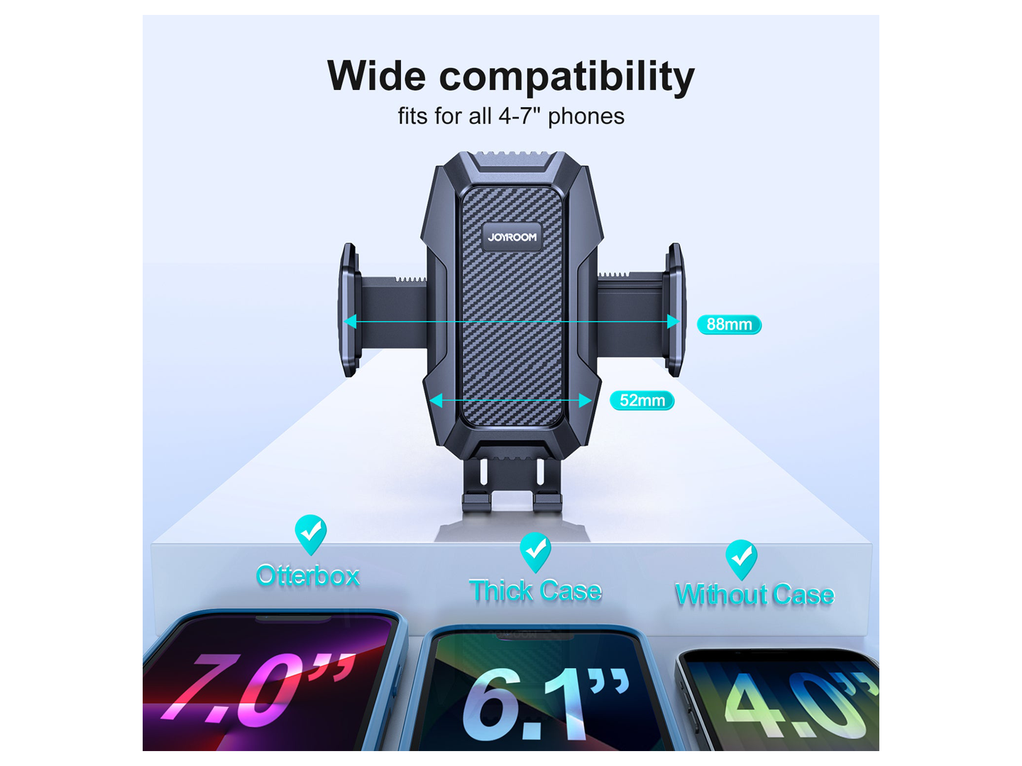 Автомобилна стойка Joyroom JR-ZS285, 4.5inch - 6.5inch, Черен