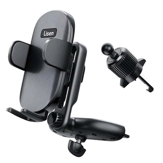 Автомобилен държач Lisen 2в1, 4.7 инча - 7.2 инча, Черен YL0222040016