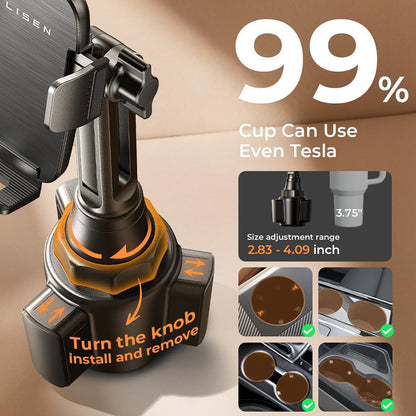 Автомобилна стойка Lisen за телефон, 4.7inch - 7inch, Черен YL0223070048