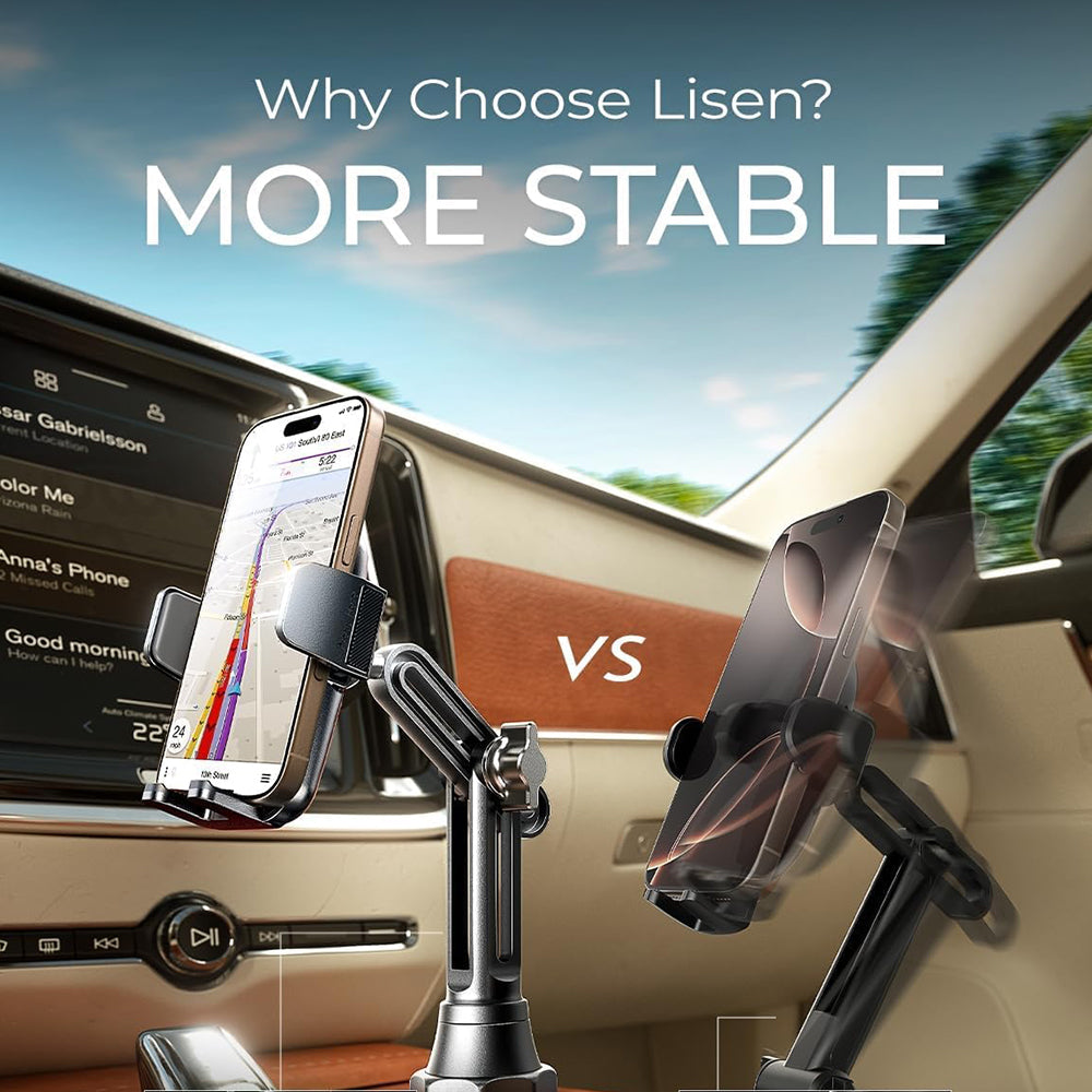 Автомобилна стойка Lisen за телефон, 4.7inch - 7inch, Черен YL0223070048