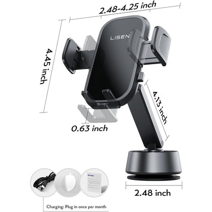 Lisen A680 Car Holder, Universal, Black YL0225010007