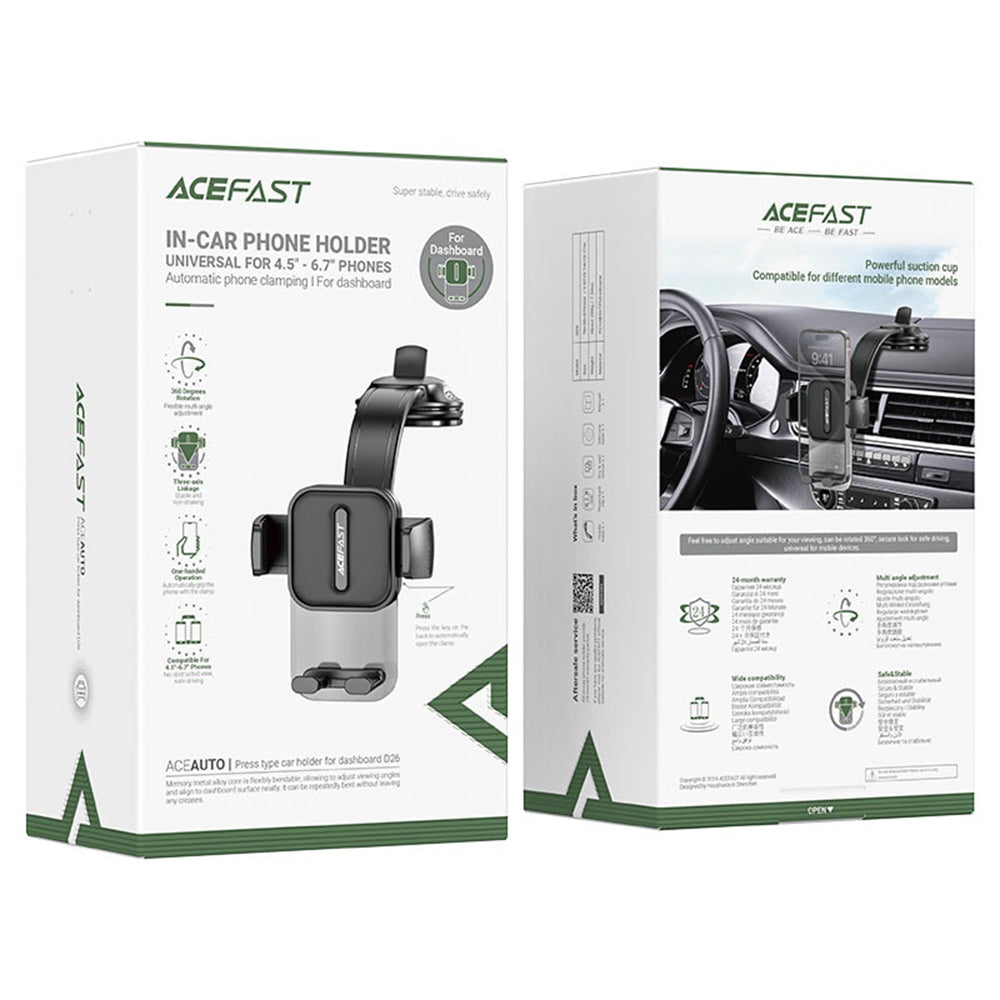 Автомобилен държач Acefast D26, Универсален, Черен