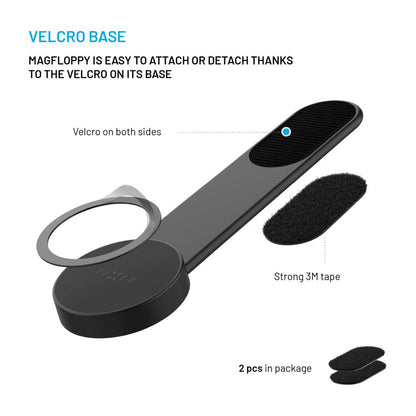 Магнитна стойка за автомобил Fixed Mag Floppy, Универсална, Черна