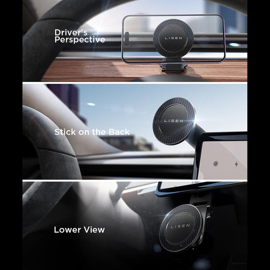 Магнитна стойка за кола Lisen, Универсална, Черна YL0223050002