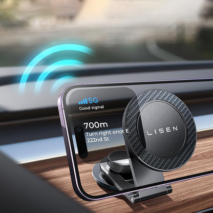 Магнитна стойка за кола Lisen, Универсална, Черна YL0223050002