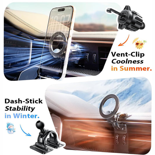 Магнитна стойка за кола Lisen, Универсална, Черна YL0223110033